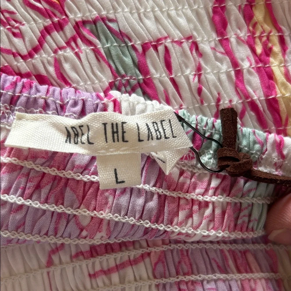 Anthropologie Abel The Label Azalea Elegant Strapless Floral Dress - Picture 6 of 7